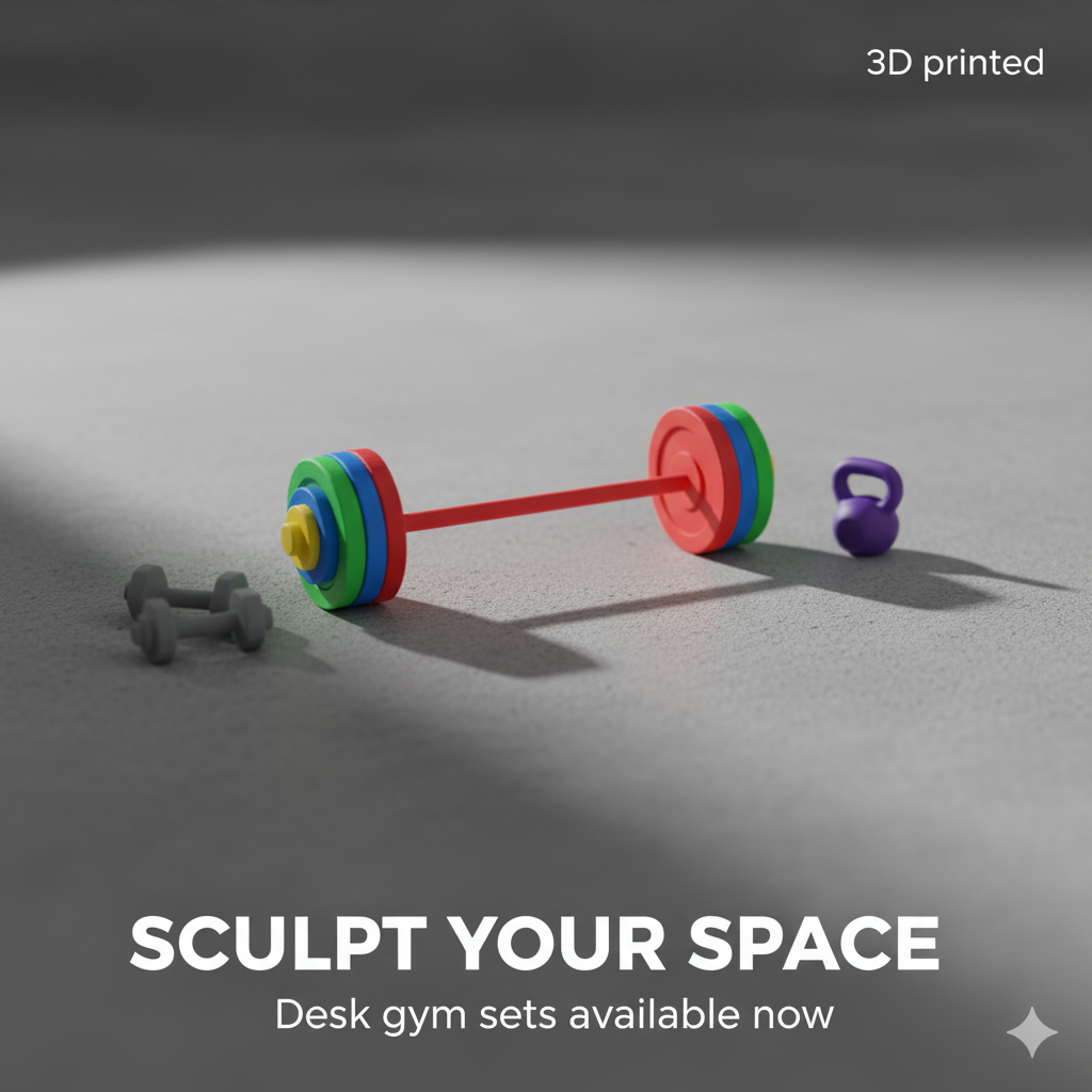 3d printed gym set for desktop